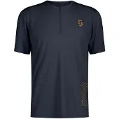 SCOTT Tee M's Trail Vertic Zip SS dark blue (0114) S