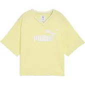 Puma Damen ESS Relaxed Cropped Football Jersey Trikots, Gold Moon, XS EU