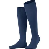 Falke ClimaWool Herren Kniestrümpfe, 39-40, Blau, Uni, Wolle