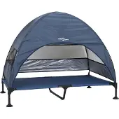 vidaXL Hochgelegtes Hundebett 127 x 81 x 108 cm Stoff und Stahl