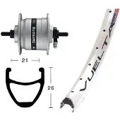Exal Rodi Airline 1 Dynamo Shimano Dh3000 Vorderrad