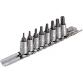 Unior 187HTXP8 Schraubendreher-Steckschlüsselsatz mit TX-Profil auf Steckleiste, 1/4", 8-tlg.