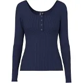 Pieces Langarmshirt "PCKITTE LS TOP NOOS BC" Baumwollmischung, slim fit