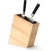 Continenta Messerblock , beige (natur), B:29cm H:22cm L:9cm, Messerblöcke, Messerblock, aus Gummibaumholz