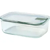 Mepal Easyclip Glas Frischhaltedose, nordic sage, Auslaufsichere und luftdicht verschlossene Dose mit speziellem Lüftungsventil, Volumen: 1 Liter