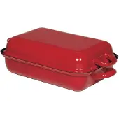 Riess Bratpfanne Stahlblech emailliert 43,5x25,6x13,1 cm rot