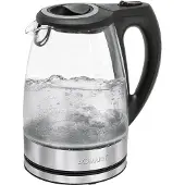 Bomann Wasserkocher Edelstahl 1,7L | Wasserkocher Glas | 2200W | Wasserstandsanzeige | Kettle | Edelstahl Wasserkocher | WKS 6032 CB