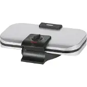 Unold Waffeleisen "Doppel-Waffelautomat 48241", schwarz (silber, schwarz), B:34,3cm H:9,7cm T:25cm, Waffeleisen, Waffeleisen