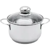 Kruger Fleischtopf KRÜGER "Saturn", silber, B:16cm H:10cm L:24,5cm Ø:16cm, Töpfe, Fleischtopf, Glasdecke für praktisches Sichtkochen