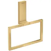 Hansgrohe AXOR UNIVERSAL Rectangular Handtuchring, Metall, schwenkbar, 42623250, Farbe: Brushed Gold Optic