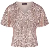 Vera Mont Blusenshirt kurzarm in Cream/Gold | Gr.: 48