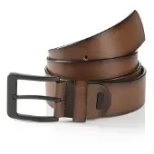 MONTI Ledergürtel "ATLANTA", Herren, Gr. 125, braun (hellbraun), Materialmix, unifarben, Gürtel Ledergürtel, mit dunkler Schließe