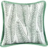 Beliani Gartenkissen 2er Set Grün Polyester Pflanzenmotiv Quadratisch 45x45 cm Wasserabweisend Dekokissen mit Füllung für Garten Terrasse Balkon
