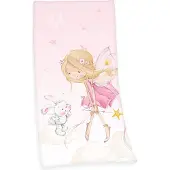 Herding Badetuch "Little Fairy", rosa, B:75cm L:150cm, Velours, Obermaterial: 100% Baumwolle, YOUNG COLLECTION, Handtücher, Badetuch, 75x150 cm, hochfarbig bedruckt