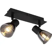 Globo 54307-2, Schwarz, Glas, Metall, IP20, I, E14, 40 W