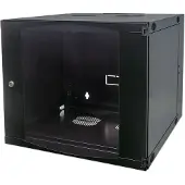 Intellinet 19" Wandverteiler mit Schwenkrahmen, 9 HE, 460 (H) x 540 (B) x 600 (T) mm, Flatpack, schwarz, Wandmontiertes Regal, 9U, 22 kg, Schwarz