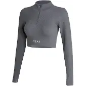 Yeaz Sporttop "Top RUNWAY", Kinder, Gr. XL, grau, Obermaterial: 87% Nylon NY. 13% Elasthan EL., Tops Sporttop
