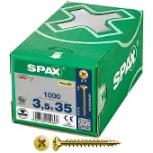 Spax Yellox Pz2 3.5x35 Mm Senkkopf-spanplattenschraube 1000 Einheiten
