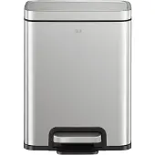 EKO - Madison Treteimer 6 Liter - Stainless Steel Plastic - Matt Edelstahl