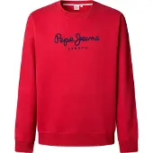 Pepe Jeans für Herren. PM5800011 Sweatshirt Macbeth Einfarbig rot (XXL), Lässig, Baumwolle