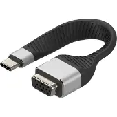 Techly EFB ICOC-USBC-VGA USB-C Stecker auf VGA-Buchse, kurz, flaches FPC Kabel ICOCUSBCVGA