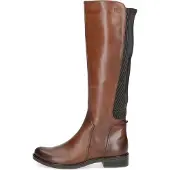Caprice Damen under the knee Stiefel/ Reiterstiefel Braun Leder-Synthetik-Mix Größe: 5