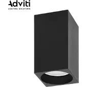 ORNO BARBRA DLS GU10 quadratische Lampe, schwarz OR-OD-6142BGU10