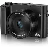 INF DC218T 4K HD-Kamera mit zwei Objektiven und Touchscreen Schwarz