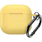 Cofi1453® Silikon Schutzhülle für Airpods 4 mit Karabiner - Gelb