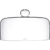 Villeroy & Boch Schutzhaube "Cloche Manufacture Travertine ø 25,5 cm transparent", bunt (transparent), B:25,5cm H:16cm L:25,5cm Ø:25,5cm, Glas, Servierglocken, Schutzhaube, Spülmaschinengeeignet