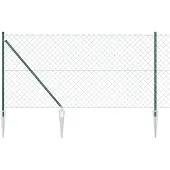 vidaXL Maschendrahtzaun mit Stacheln 10 x 1,4 m Grün Netz