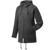 Mufflon - Patrick - Wollparka Gr M grau/schwarz