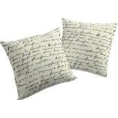 Adam Audio Dekokissen ADAM "Kissenhülle Scribble", beige (natur, bedruckt), B:40cm L:40cm, Baumwolle, Leinen, Dekokissen_Sitzkissen_Kissenhüllen, Dekokissen, aus Bio-Baumwolle, Kissenhülle ohne Füllung, 1 Stück