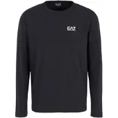 EA7 für Herren. 8NPT28_PJVQZ Core Identiy Langarm-T-Shirt aus navyfarbener Baumwolle (XS), Lässig, Sportlich, Multisport, Marine
