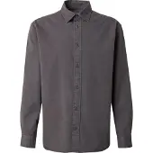 Jack & Jones Langarmhemd "JJECHARGE FADED SHIRT LS NOOS", Herren, Gr. XS, N-Gr, schwarz, Web, Obermaterial: 100% Baumwolle, unifarben, relaxed fit, Hemden Langarmhemd