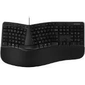 Microsoft Ergonomic Keyboard, Volle Größe (100%), USB, QWERTY, Schwarz