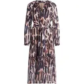 Betty Barclay Stufenkleid langarm in Dark Blue/Rosé | Gr.: 48