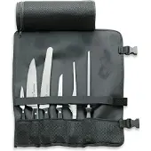 Friedr. Dick Dick Rolltasche, 6-teilig, Textilrolltasche aus strapazierfähigem Obermaterial und Werkzeug-Basissortiment, 1 Set, Farbe: schwarz