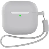 INF AirPods-Etui mit Schlüsselanhänger und Zubehör Grau AirPods 4 Flach