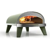 ZiiPa Pizzaofen Piana - Gasmodell - mit Thermometer - Eukalyptus - für ø 30 cm Pizzen