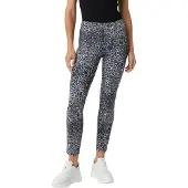 Comma Slim Fit Hose mit All-over-Print, Mid Rise und verkürztem Bein