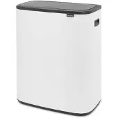 Brabantia Bo Touch Bin, 60 l, Rechteckig, Kunststoff, Schwarz, Weiß, Kunststoff, 545 mm