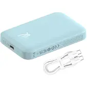 Baseus Magnetic Mini Air P10059002313-00 Lithium-Polymer-Powerbank 6000 mAh Blau