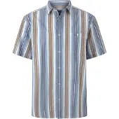 Babista Kurzarmhemd "Kurzarmhemd SILVESTULLI", Herren, Gr. XXL, weit, blau (hellblau gestreift), Obermaterial: 100% Baumwolle CO., Hemden Kurzarmhemd