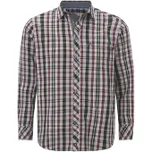 Jan Vanderstorm Karohemd "Hemd JOKSE", Herren, Gr. XL, weit, schwarz (rot kariert), Obermaterial: 100% Baumwolle CO., Hemden Karohemd