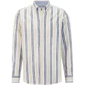 Babista Langarmhemd "Hemd MARINETTO", Herren, Gr. L, weit, beige (beige gestreift), Obermaterial: 100% Baumwolle CO., Hemden Langarmhemd
