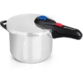 Orbegozo HP-8006, 8 l, Edelstahl, Rund, Keramik, Gas, Halogen, Induktion, Versiegelte Platte, Edelstahl, Edelstahl