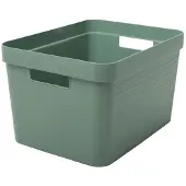 Eda Plastiques EDA Aufbewahrungsbox STONE 30 Liter lorbeergrün