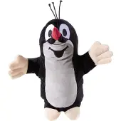 Heunec Handpuppe "Kleiner Maulwurf GRS", schwarz (schwarz, grau), Puppen, Kinder, Handpuppe
