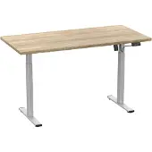 VCM Schreibtisch "Schreibtisch höhenverstellbar Lona 110x80", braun (silber, sonoma, eiche), B:110cm T:80cm, Tische, Schreibtisch